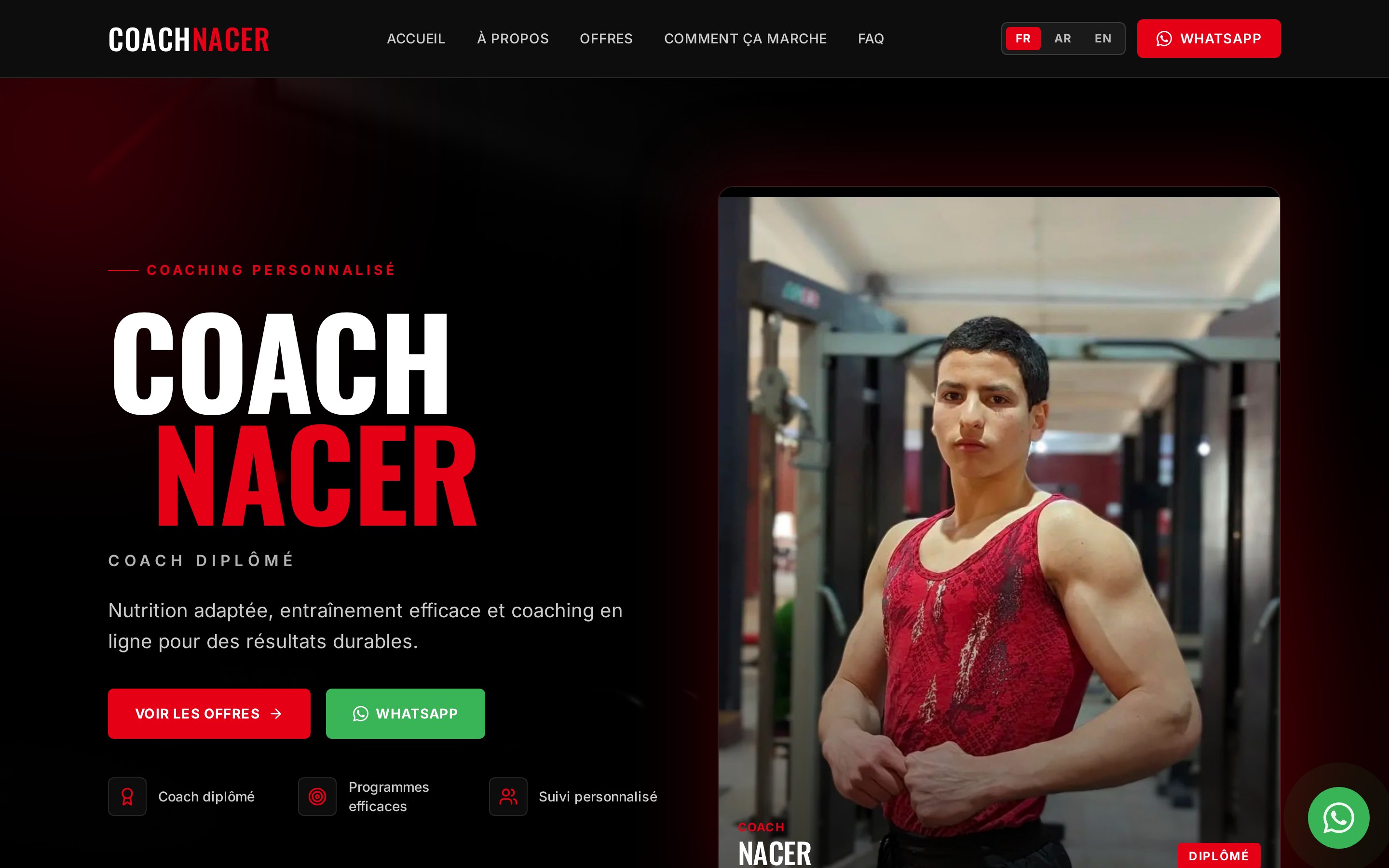 Coach Nacer website
