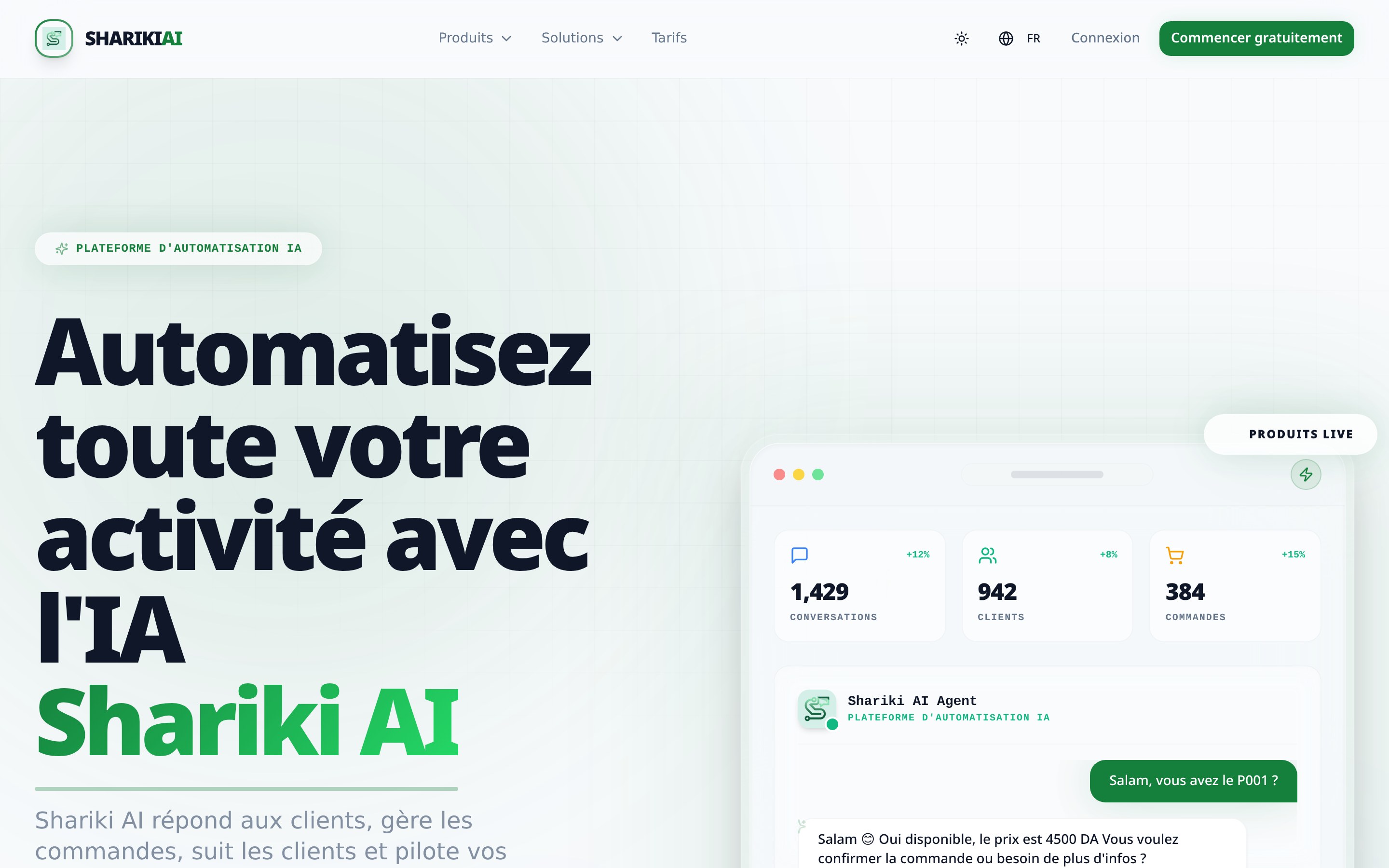 SHARIKI AI website